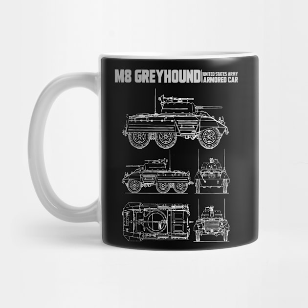 M8 GREYHOUND ARMORED CAR by theanomalius_merch